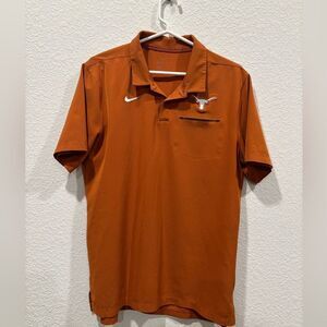 Nike Texas Longhorns Men's Polo Shirt Size Medium Golf Performance UT Orange